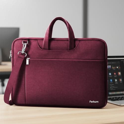 Ferkurn Laptop Bag Case for Women Men Messenger Briefcase, 15 15.6 16 inch — view 3