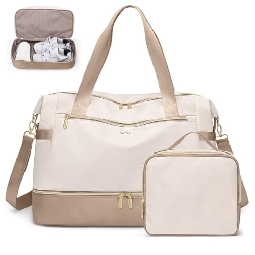 VNINE Travel Bag for Women, Weekend Bag, Overnight Bag Carry on Bag Holdalls Travel Bags for Women Gym Waterproof Weekender with Wet Pocket and Shoes Compartment Hospital Bag