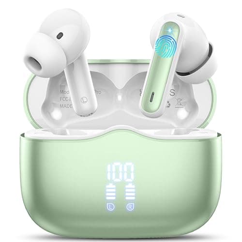 Wireless Earbuds Bluetooth 5.4 with HiFi Stereo Bass, 40H In‑Ear Earphones