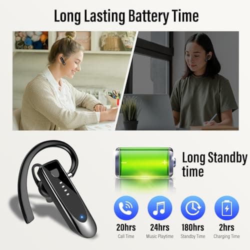 Atheewon Bluetooth Headsets V5.4 with ENC Noise Canceling Mic — view 3