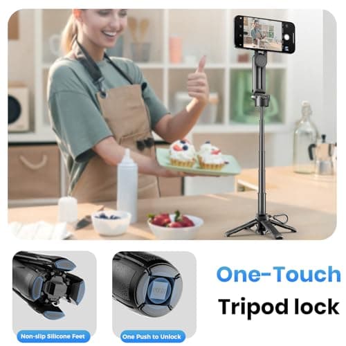 Yizhet Selfie Stick Tripod, 47cm Small Stick Tripod with Universal Clip — view 6