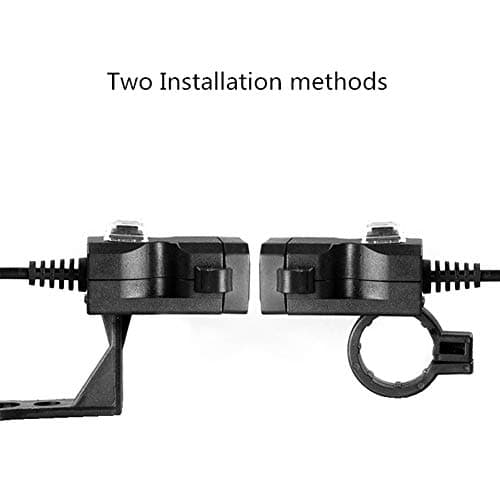 Dual USB Socket Charger, Motorcycle Waterproof Handlebar Power Quick Charge 3.0 Socket, Car Power Outlet, Black (9-90V) — view 4