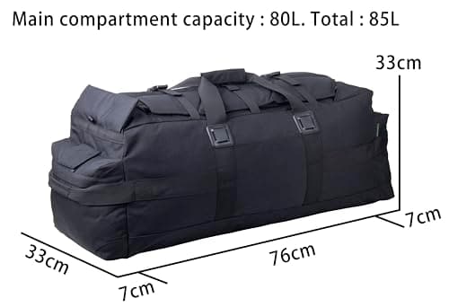 Backferry Large Military Duffle Bag Backpack Tactical Field Gear Equipment Duffel Bag Army Deployment Bag 85L — view 2