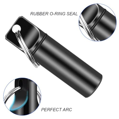 Lmyzcbzl Waterproof Aluminum Pill Box, Pill Box Keychain, Pocket Pill Case, Portable mini Pill Boxes, Portable Pill Container for Outdoor Travel — view 3