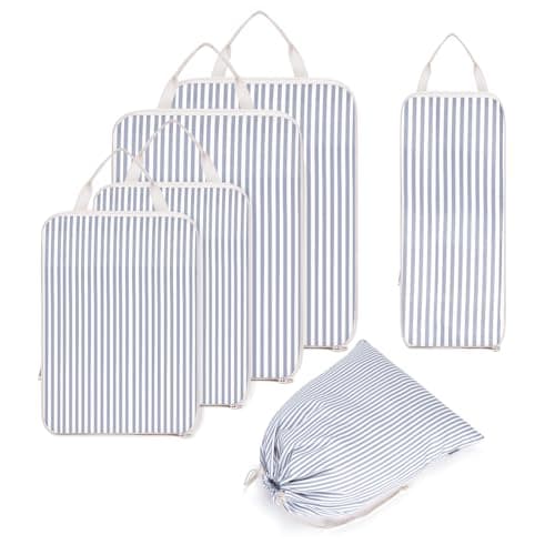 Narwey 6 Set Compression Packing Cubes for Suitcases, Travel Storage Bags — view 2