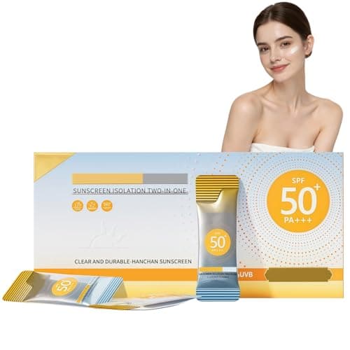 50Pcs Mini Sunscreen Travel Size Spf 50+,Mini Sun Cream for Face & Body,M/ini Sunscreen Travel Sun Cream,Waterproof Su/nscreen,Sun Protection in Tra/vel Size,Long Lasting Sun Protection,Non-Greasy