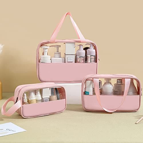 Mikytoper Clear Toiletry Bag 3 pcs, Waterproof Wash Bags Set in PVC — view 3