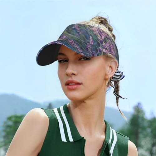 FBGHHTY Purple Lavender Field Print Uv Protection Breathable Cap Unisex Sports Sunscreen Hat Fishing Golf Beach Travel — view 6