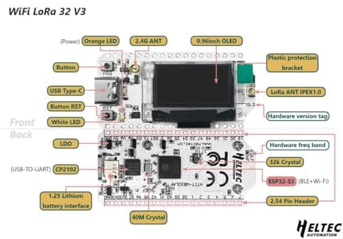 Heltec V3 ESP32 S3 SX1262 LoRa Meshtastic Node WiFi Bluetooth Mesh Radio — view 4