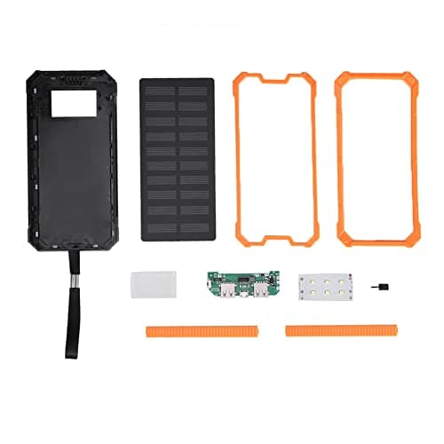 OPPWONG Dual USB 20000mAh Fast Charging Solar Power Bank Case Kit for Outdoor Activities (Orange) — view 6