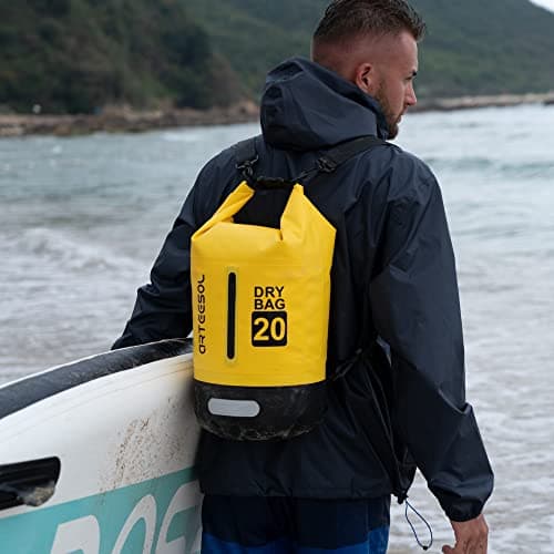 Blackace arteesol Waterproof Dry Bag 5L 10L 20L 30L Waterproof Bag with Long Adjustable Handle for Kayaking Boat Excursion Canoe/Fishing/Rafting/Swimming/Snowboarding — view 6