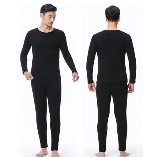 TOVCHEI Heated Thermal Underwear Set, 32 Areas Heating Electric Thermal Long Johns, App Control Winter Warm Shirt & Pants,Black,M — view 2