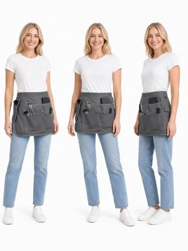 Molaxhome Waist Tool Apron with Multi-Pocket Adjustable Belt for Gardening — view 5