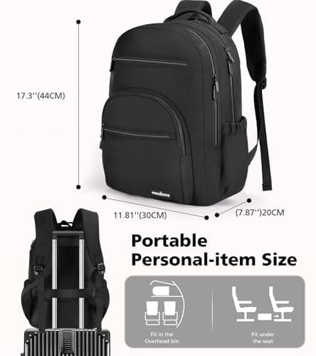 MOCOCITO Backpack for School School Bags Casual Daypacks for Girls and Boys Lightweight Backpack 15.6" Laptop Backpack large backpack college bag for Teenage Black Rucksack — view 6