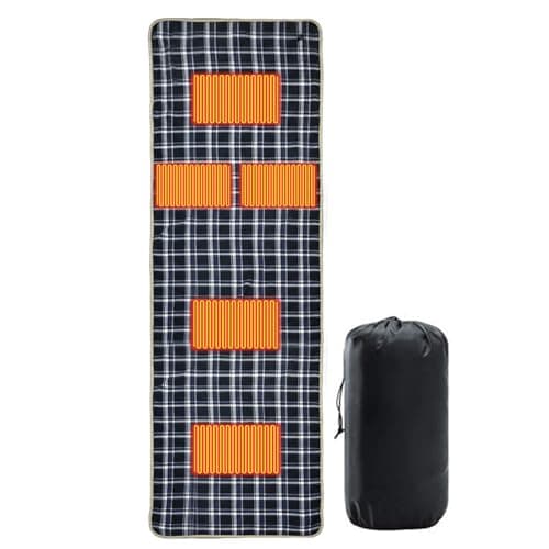 Heating pad, Camping Sleeping Mat with 5 Heating Zones Outdoor Electric Heat Pad 3 Adjustable Temperature Waterproof Warm Sleeping Mat for Cold Weather Camping Or Hiking Adventures