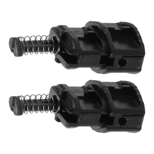 2pcs Luggage Pole Replacement Handle Black Metal Plastic Repair Kit
