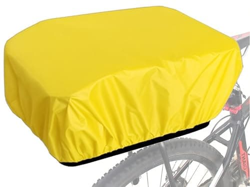 VAOLOAV Rain Cover for Bicycle Basket Bicycle Bag (35L Yellow, 35L)