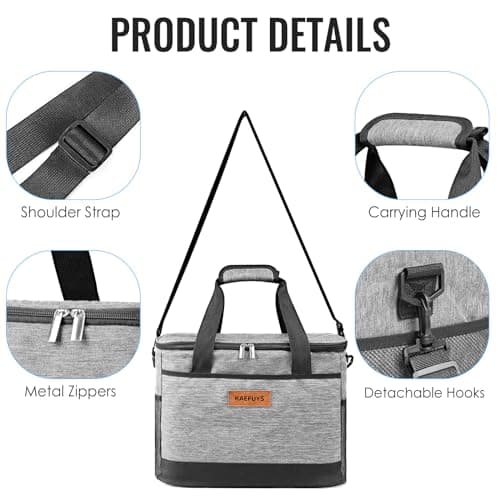 33L Thermal Insulated Cooler Bag Large Waterproof Lunch Bag Reusable — view 6