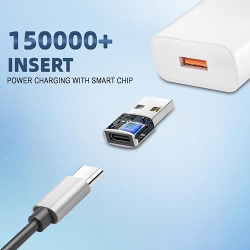 USB C to USB Adaptor, USB to USB C Adapter 3Pack Charger Cable Converter — view 6