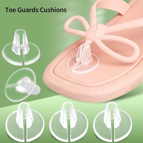 Cushangty Sandal Toe Protector 2 Pair - Comfortable Thong Toe Cushion,Anti-Slip Sandals Feet Protectors for Sports Outdoors Travel Beach Casual Commuting Backpacking — view 4
