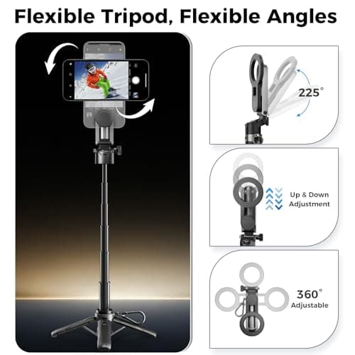 Yizhet Selfie Stick Tripod, 47cm Small Stick Tripod with Universal Clip — view 4