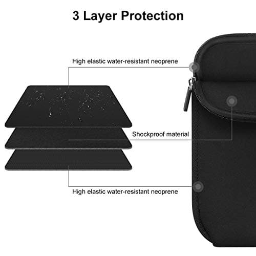 AULEEP 11-12 Inch Laptop Sleeves Tablet Carrying Cases Lightweight, Black — view 3