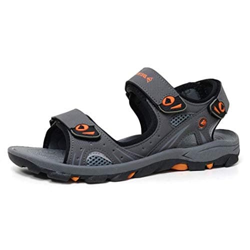 DUNLOP Men's Sports Beach Trekking Walking Hiking Touch Close Strap Sandals Sizes 7-12 (Dark Grey, UK Footwear Size System, Adult, Men, Numeric, Medium, 9) — view 2