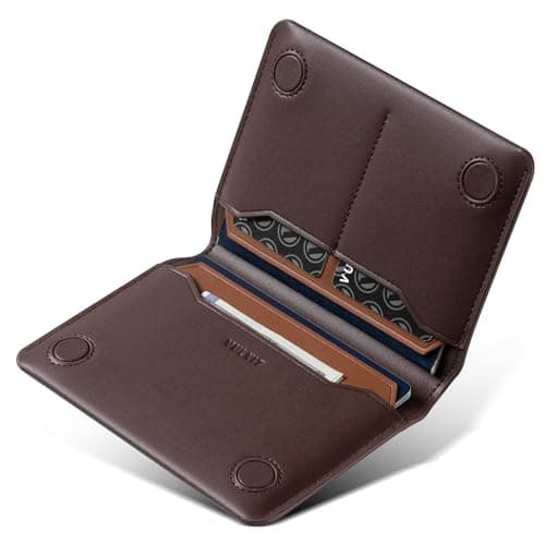 VULKIT Leather Passport Holder RFID Blocking Compact Passport Wallet