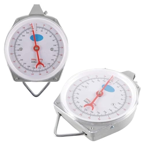 Ausi Hanging Scale, Portable Weighing Scale with Hooks, Heavy Duty Spring Scales, 200kg/440lbs, Grey — view 4
