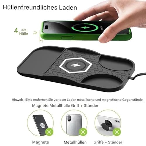 Wireless Car Phone Charger Portable Non-Slip Silicone Base — view 4
