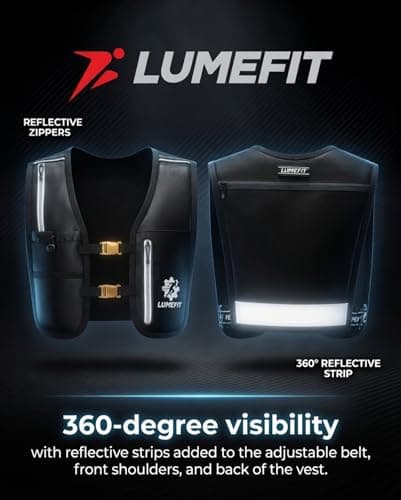 LUMEFIT Running Vest Phone Holder - Hydration Vest with Water Bottle- Reflective Vest for Men and Women- Running Hydration Vest Waterproof Phone Pouch — view 4