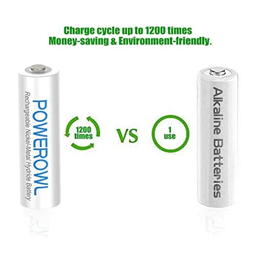 POWEROWL NI-MH AAA Rechargeable Battery 1.2V 1000mah 4-Pack AAA Rechargeable Batteries for Cordless Phones — view 4