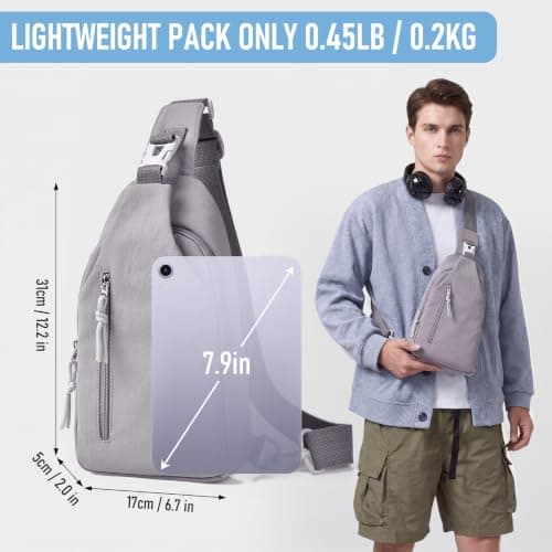 Supcomsta Anti Theft Crossbody Bag for Men Women Shoulder Bag Sling Bag — view 2