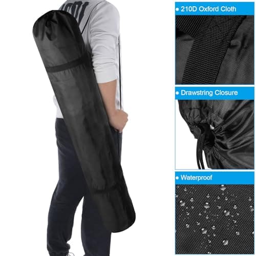 PATIKIL 46 Inch Camp Chair Replacement Bag, 2 Pack 210D Oxford Folding Chair With Shoulder Strap Storage for Outdoor Camping Travel, Black — view 3