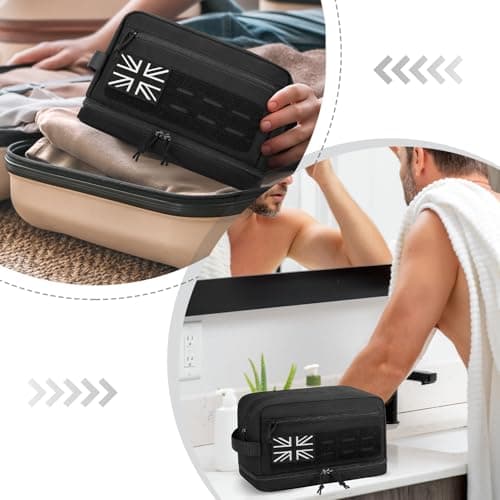 ETRONIK Tactical Toiletry Bag Men, Travel Wash Bag with Double Compartment — view 6