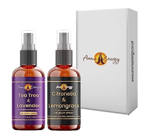 Insect Repellent Body Spray 2 Pack Gift Box Set | Citronella & Lemongrass 10ml and Lavender & Tea Tree 10ml