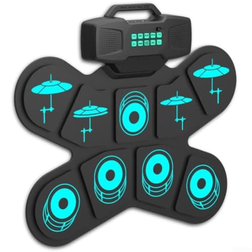 Silicone Electric Drum Kit with Dual Built-in Speakers
