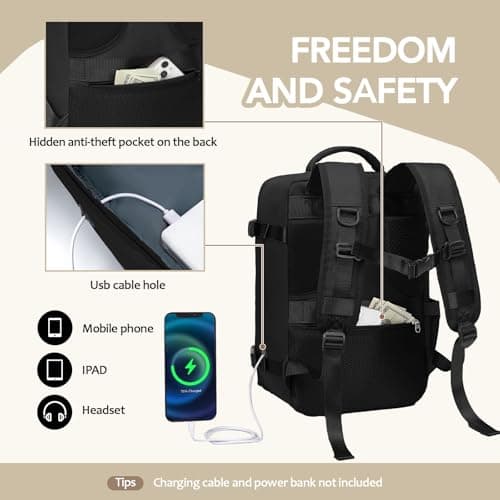 Xkdoai for Easyjet Cabin Bag 45x36x20, Travel Backpack Underseat Carry On — view 4