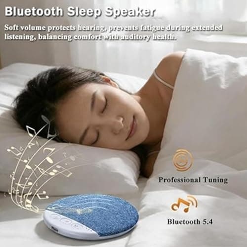 Pillow Speaker, Built-in White Noise Hi-Fi Sound, Slim Sleep Pillow Speaker Wireless, Side Sleeper Bedside Travel Meditation Music Audiobooks Podcasts — view 5