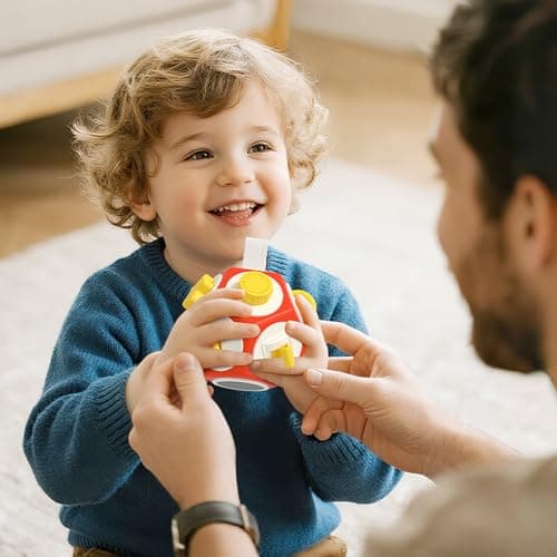 Portable interactive cube toy for toddlers with 12 activities and fun multi-face cubes for early learning — view 2