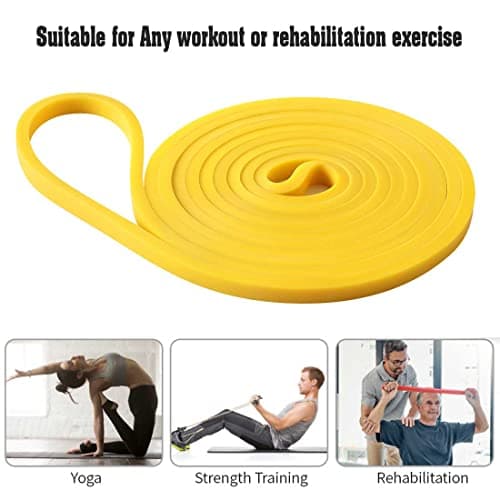 KK Resistance Bands Set, Pull Up Resistance Bands For Men And Women, Fitness Exercise Bands, Resistance Workout Bands In A Variety Of Strengths. (Yellow: 5 – 15 lbs) — view 4