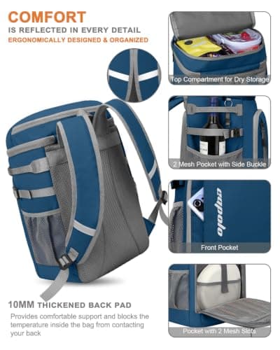 Capolo Cooler Backpack Insulated Leak Proof for Women Men Soft Cooler Bag — view 6
