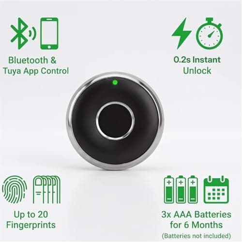 Fingerprint Cabinet Lock with App Control, Smart Biometric Drawer Lock — view 3
