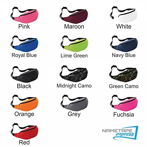 Nametape Express Belt-Bum Bag/Fanny Pack - Stay organised and Stylish on-the-go with This Personalised Money Belt fastival Bag Hip Purse Printed with Name (Red) — view 3