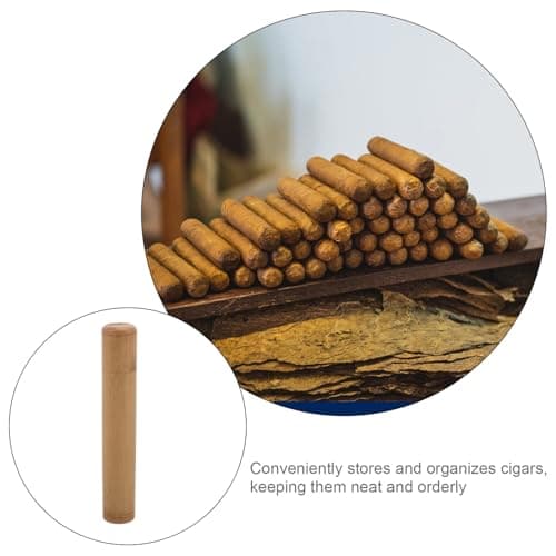 Abaodam Bamboo Cigar Tube Travel Case for One 14cm Cigar, Beige — view 3