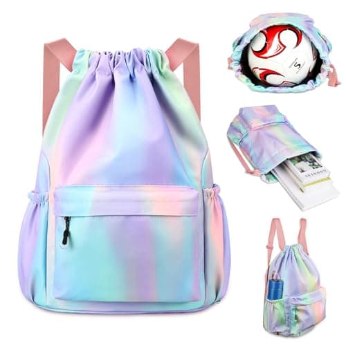 flintronic Drawstring Backpack, Waterproof Swimming Bag, Large Swimming Bags for Kids, Sports Backpacks Unisex for School Gym Beach Holidays Travel — view 2