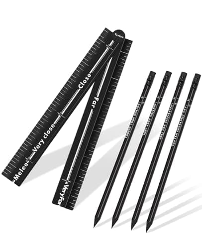 VarLaa Foldable Aluminum RPG Range Ruler with Dual Scale & Pencils