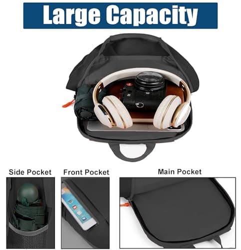 KANGSIT Small Hiking Backpack 10L, Black — view 3