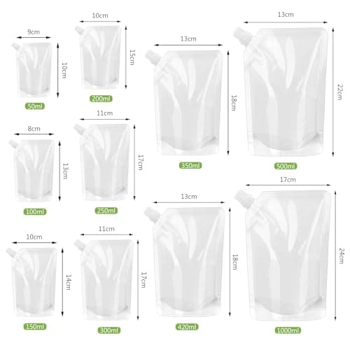 10 Pack Travel Drinking Bottles with Funnel, Alcohol Bags for Liquor, Reusable Drink Bags for Adults Alcohol Beer Drinking Bottles, Hidden Plastic Liquor Bags (Slant Mouth, 200ml) — view 6