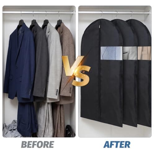 Ruiunchu 7 Pcs Suit Bag Cover Carriers Hanging Clothes Men Women 60x100cm — view 5